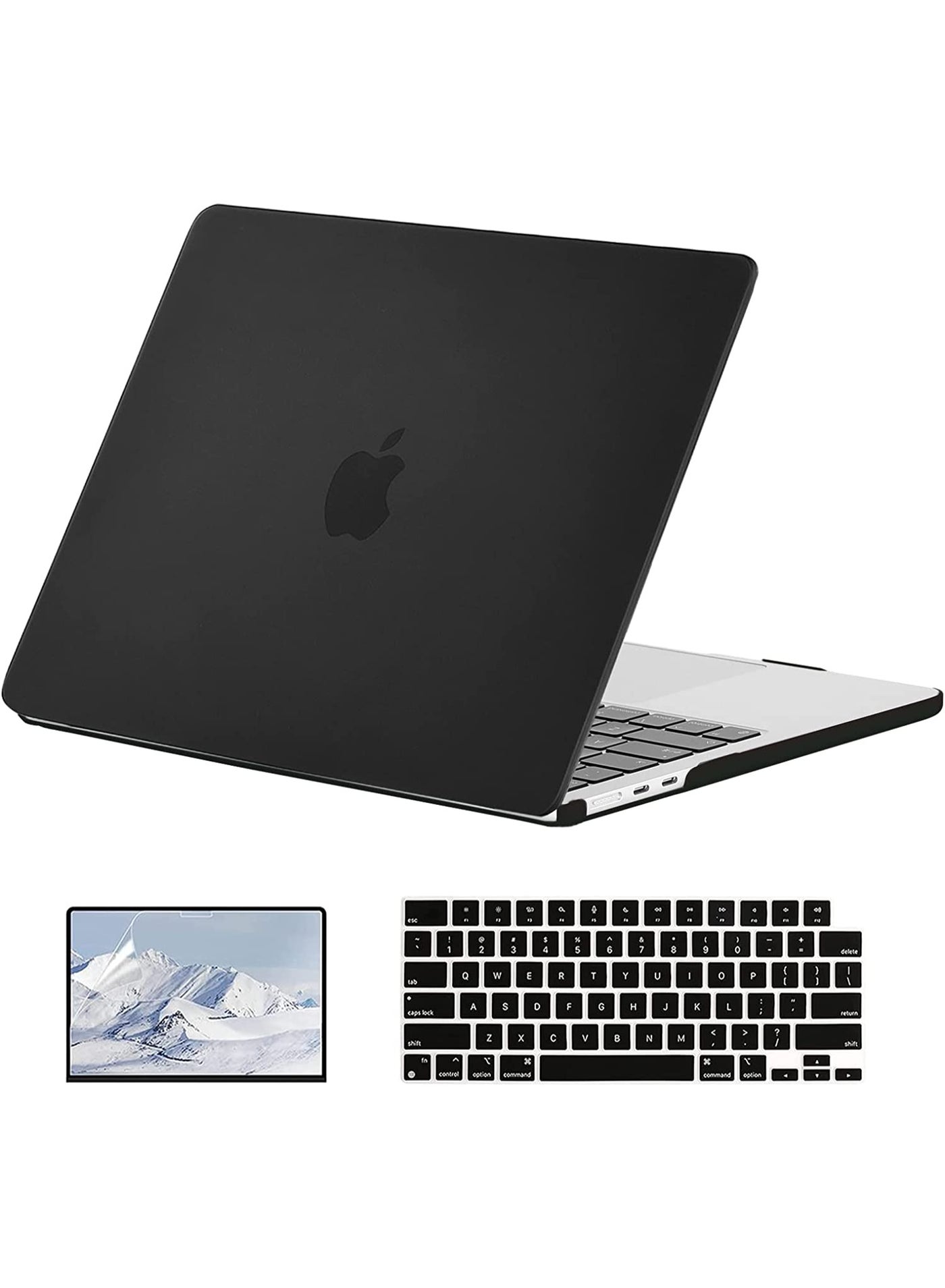 Bundle 3 in 1 Compatible with MacBook Air 15 inch Case M5 M4 M3 M2 2026--2023 Release A448 A3241 A3114 A2941, 100% Match Official Color, Slim Hard Case&Matching Color Keyboard Cover&Screen Film